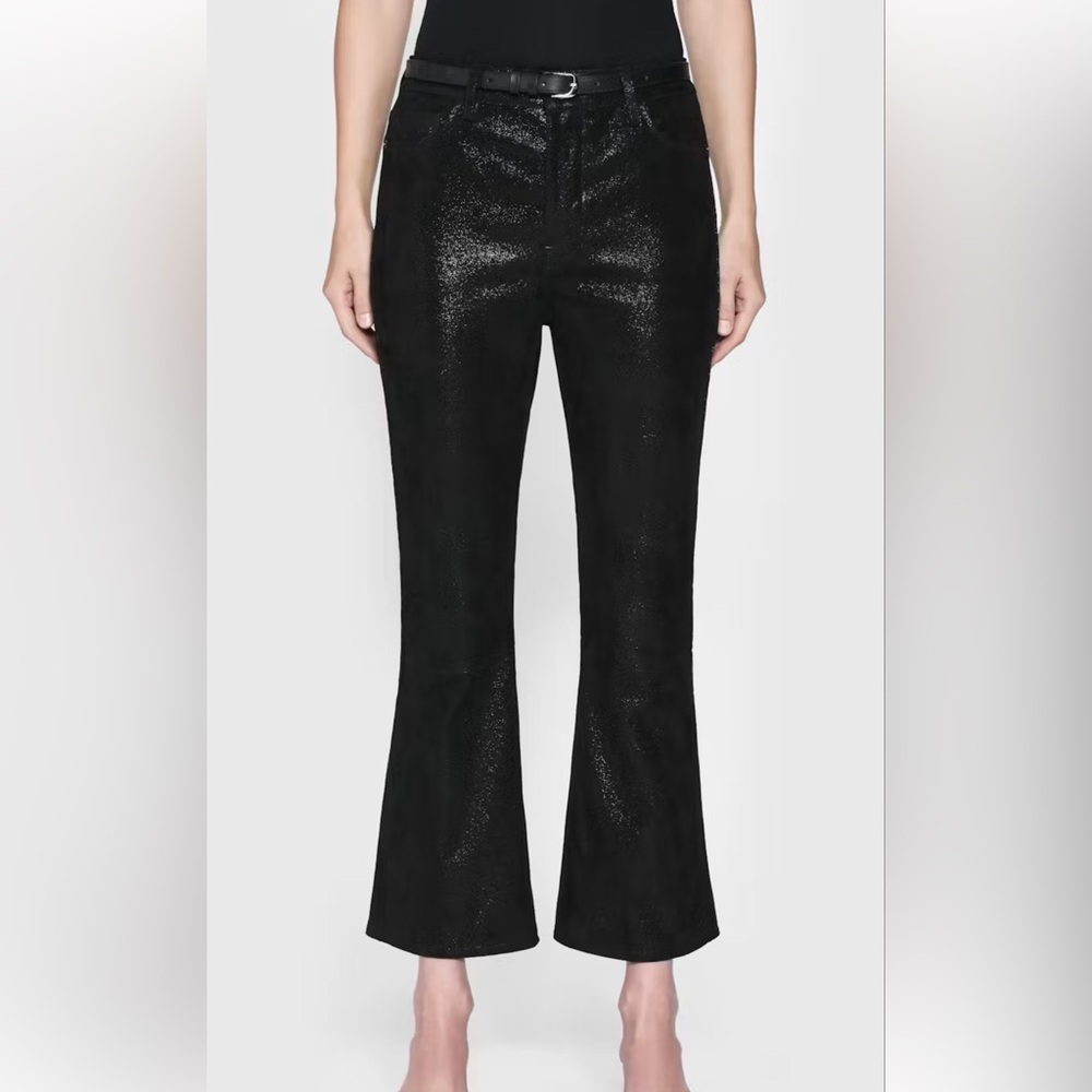 FRAME LE CROP MINI BOOT 
Suede Le Crop Mini Boot in Black Multi